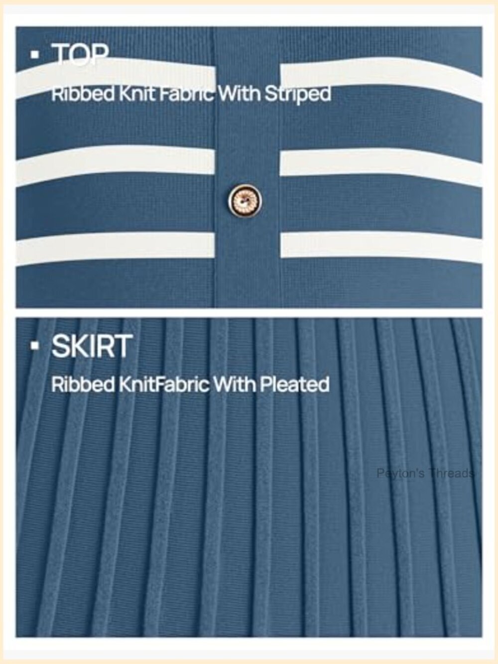 Striped Crewneck Short Sleeve Midi A-Line Pleated Swing Dress - Picture 6 of 7